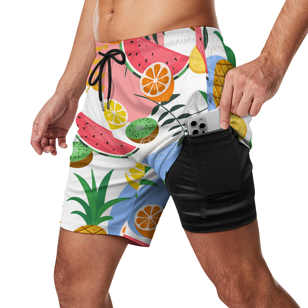 Custom Men’s 2-in-1 Sports Beach Shorts — image 3