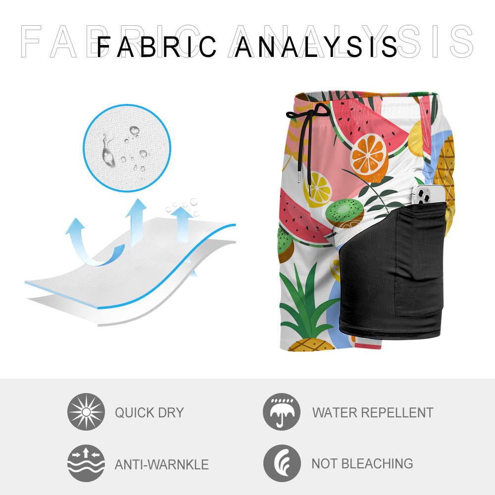 Custom Men’s 2-in-1 Sports Beach Shorts — image 7