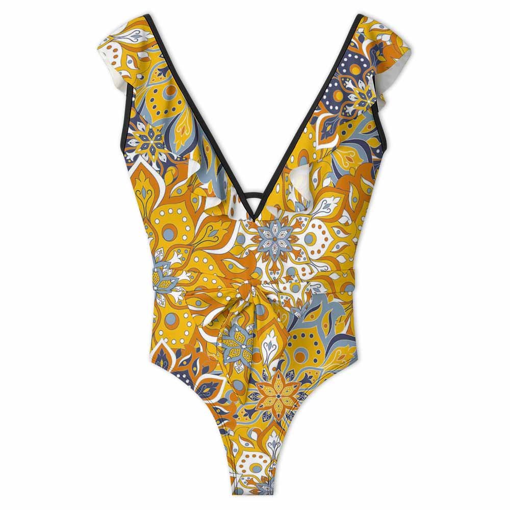 Custom V-Neck One-Piece Swimsuit — image 3