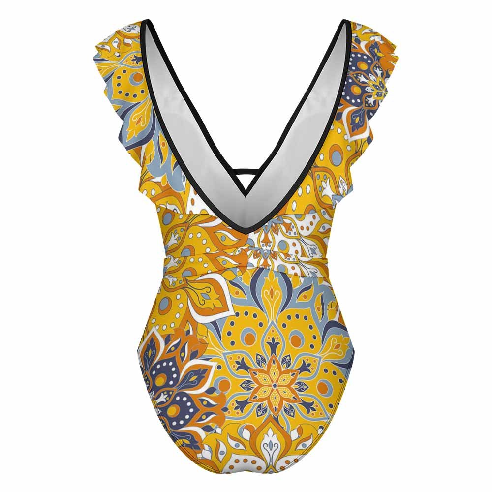 Custom V-Neck One-Piece Swimsuit — image 5