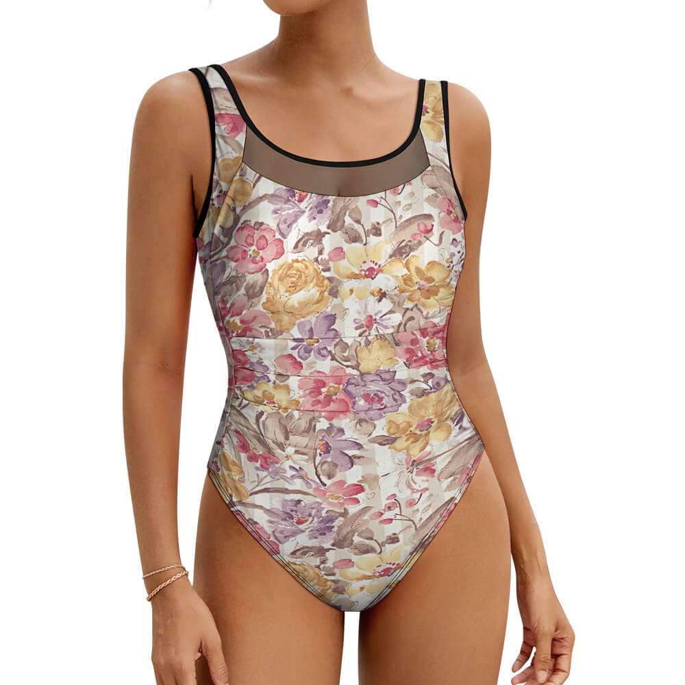 Custom Mesh One-Piece Swimsuit Custom Mesh One-Piece Swimsuit