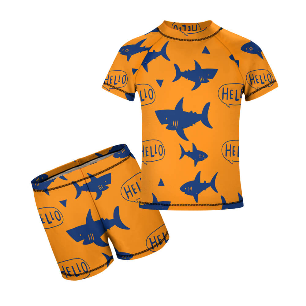 Custom Kids’ Short-Sleeve Swim Set