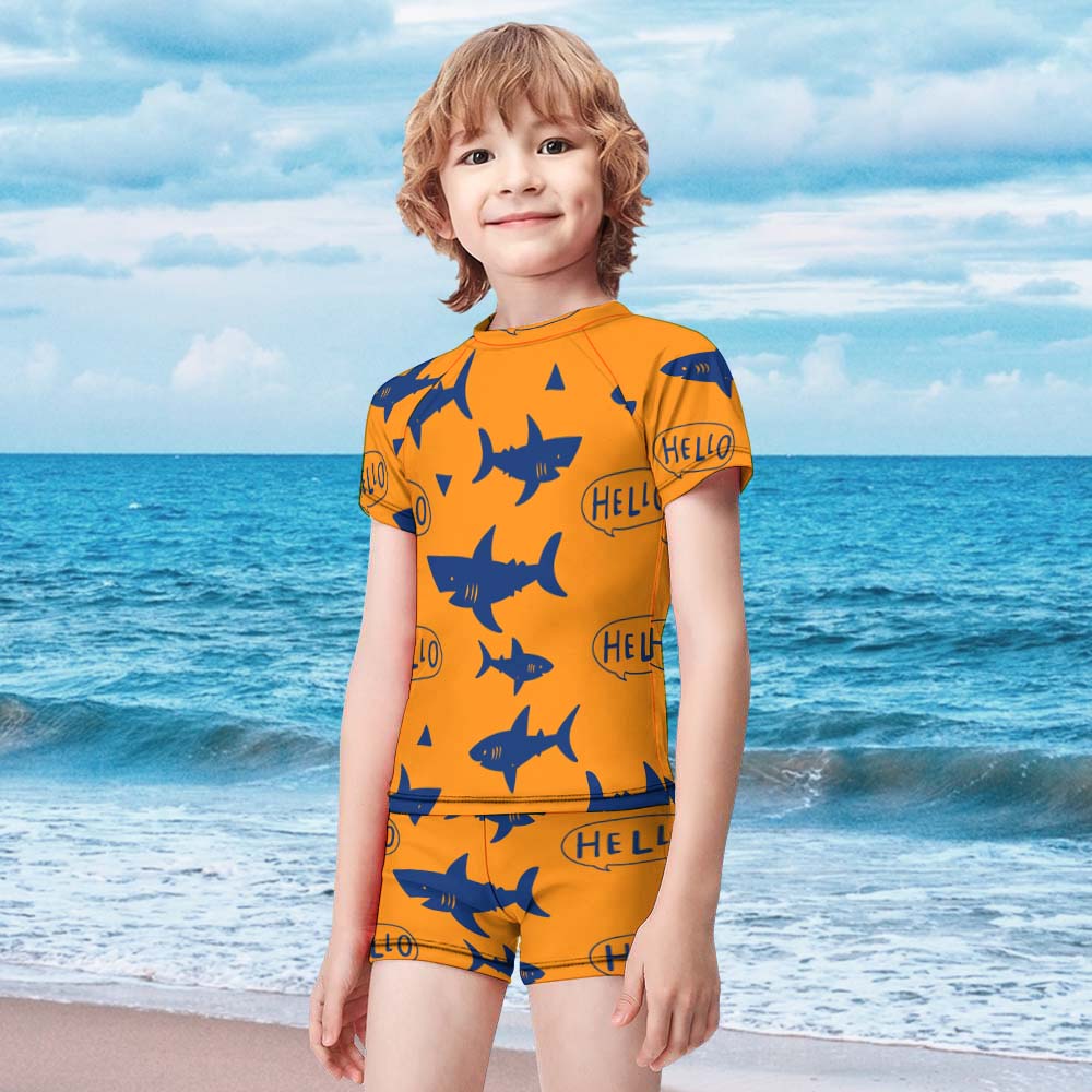 Custom Kids’ Short-Sleeve Swim Set — image 3