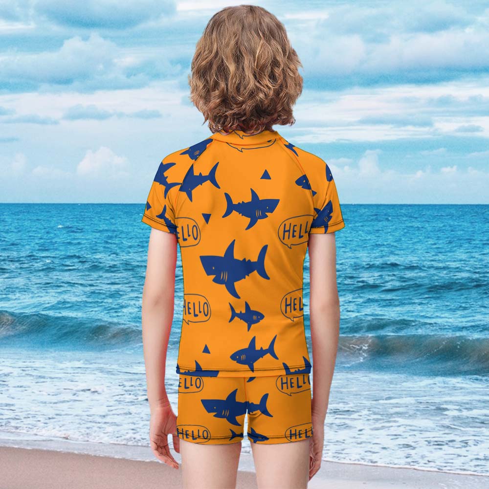 Custom Kids’ Short-Sleeve Swim Set — image 4