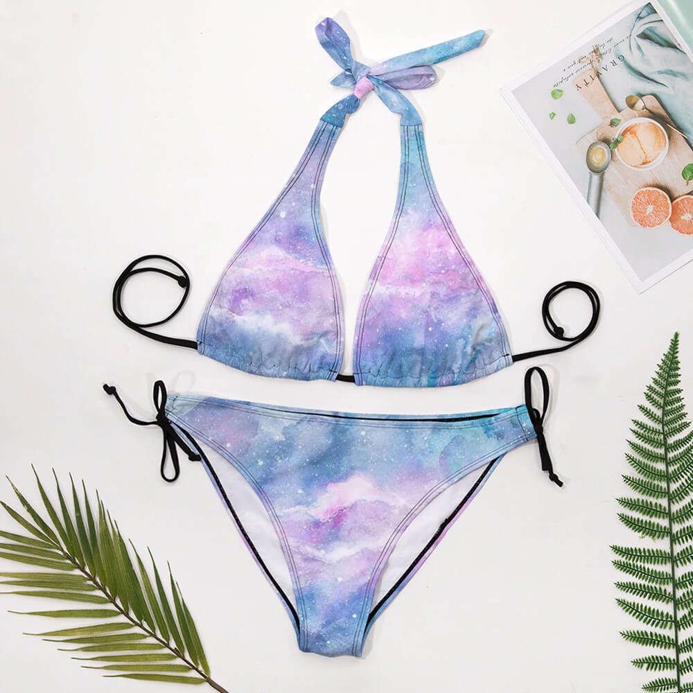 Custom Wide-Strap Lace-Up Low-Rise Bikini Set — image 7
