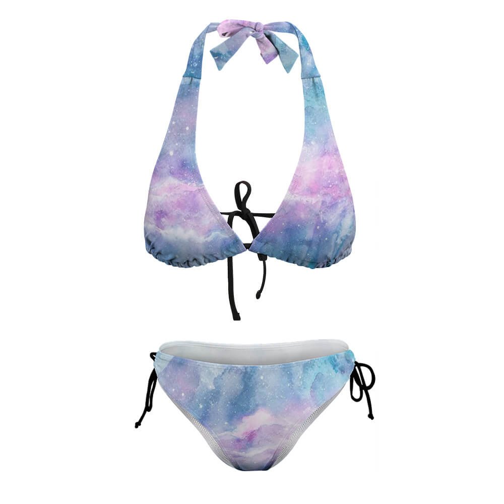 Custom Wide-Strap Lace-Up Low-Rise Bikini Set — image 8