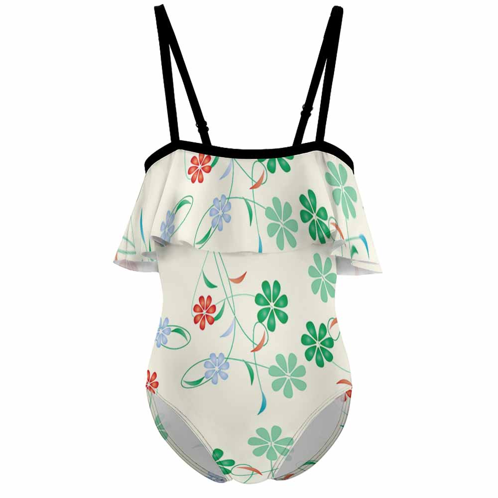 Custom Girls’ Ruffle Strap Swimsuit