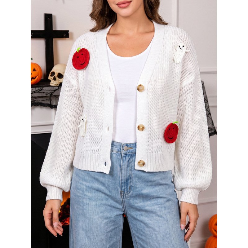 M68913-White (2 ribbons 2 pumpkins)