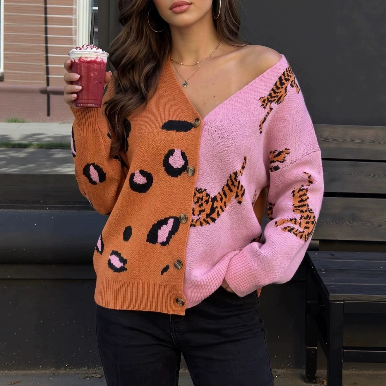 Women’s V-Neck Button-Up Cardigan