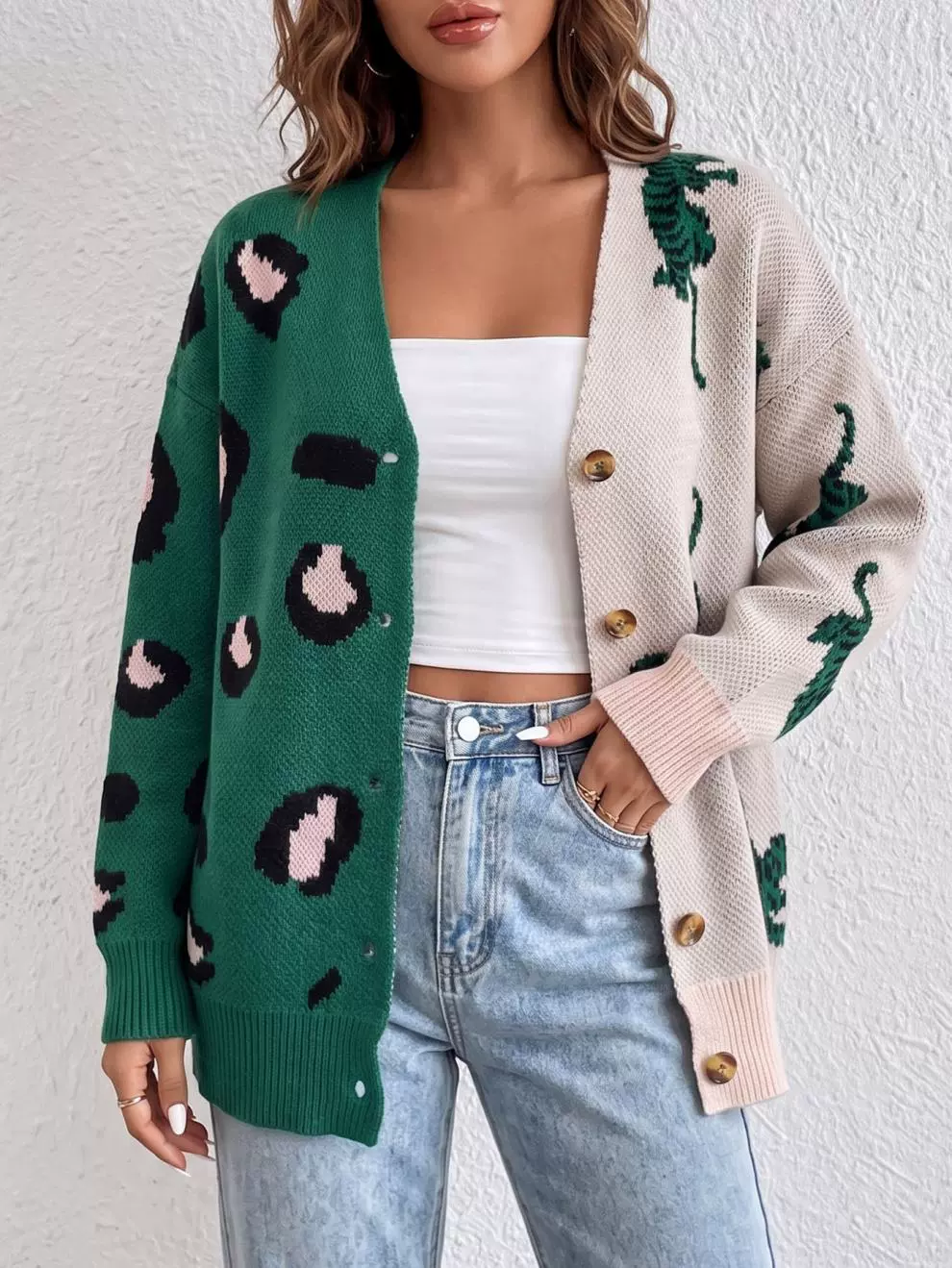 Women's V-Neck Button-Up Cardigan view 6