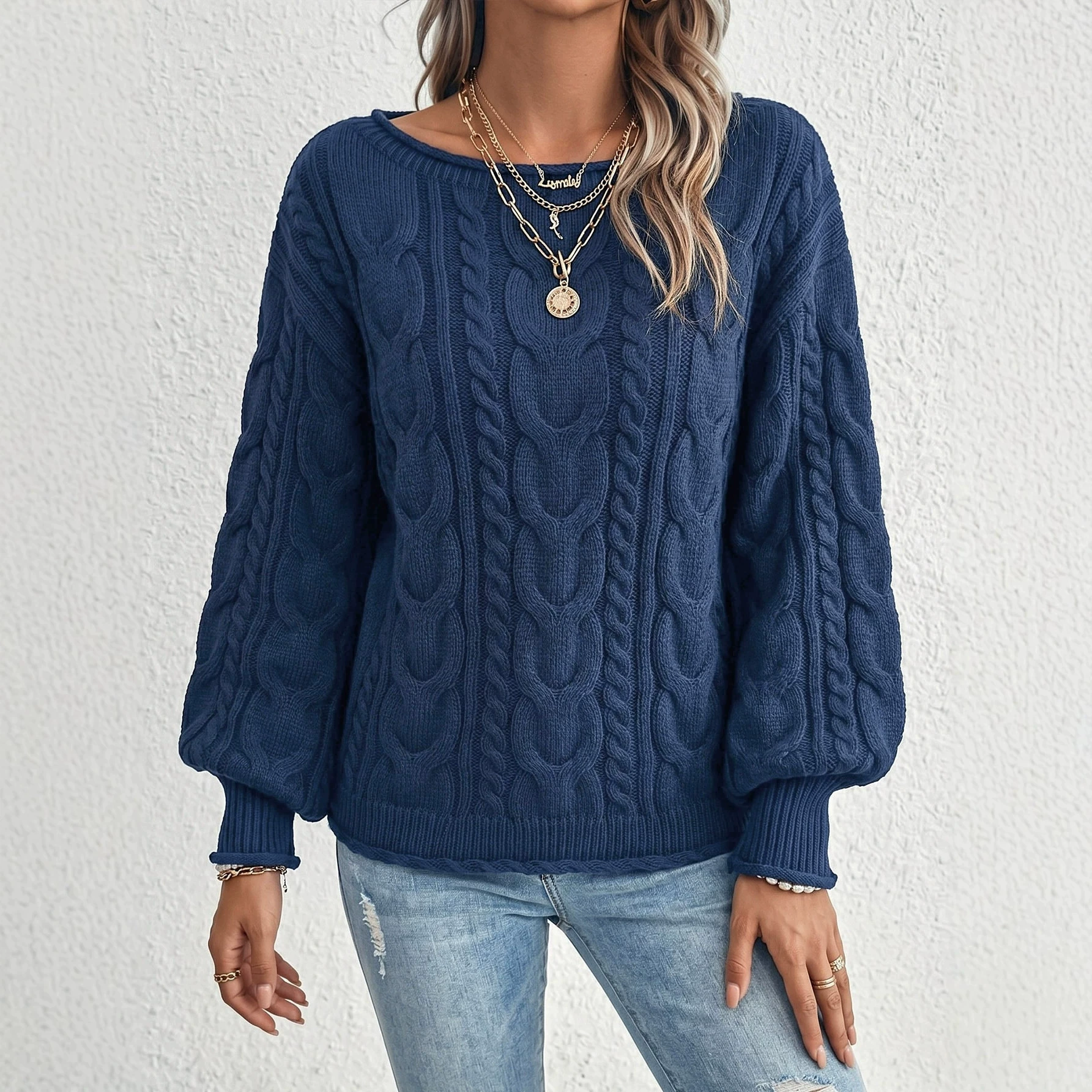 Women’s Loose Boat Neck Pullover