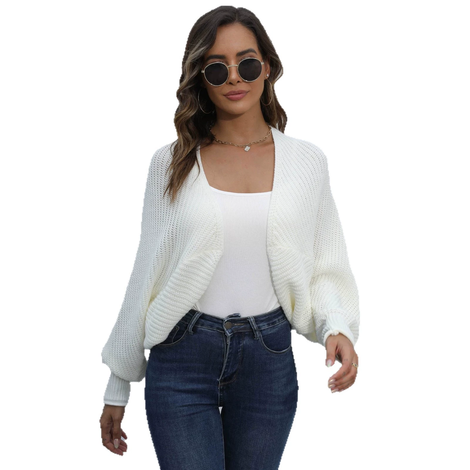 Short Batwing Sleeve Cardigan view 5