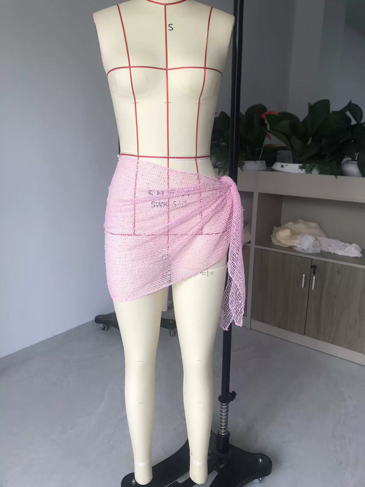 Tie-side Sheer Beach Wrap Skirt view 18