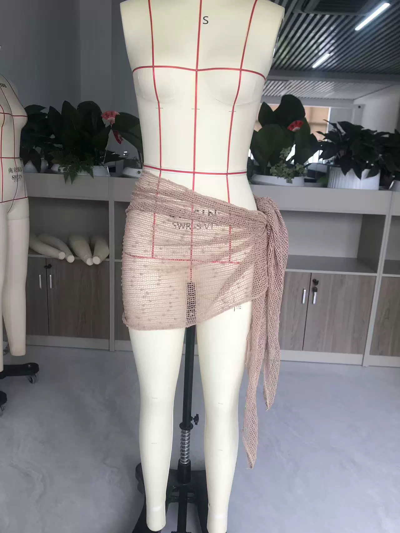 Tie-side Sheer Beach Wrap Skirt view 8