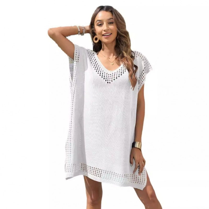 Short-Sleeve V-Neck Beach Cover-Up Tunic view 5