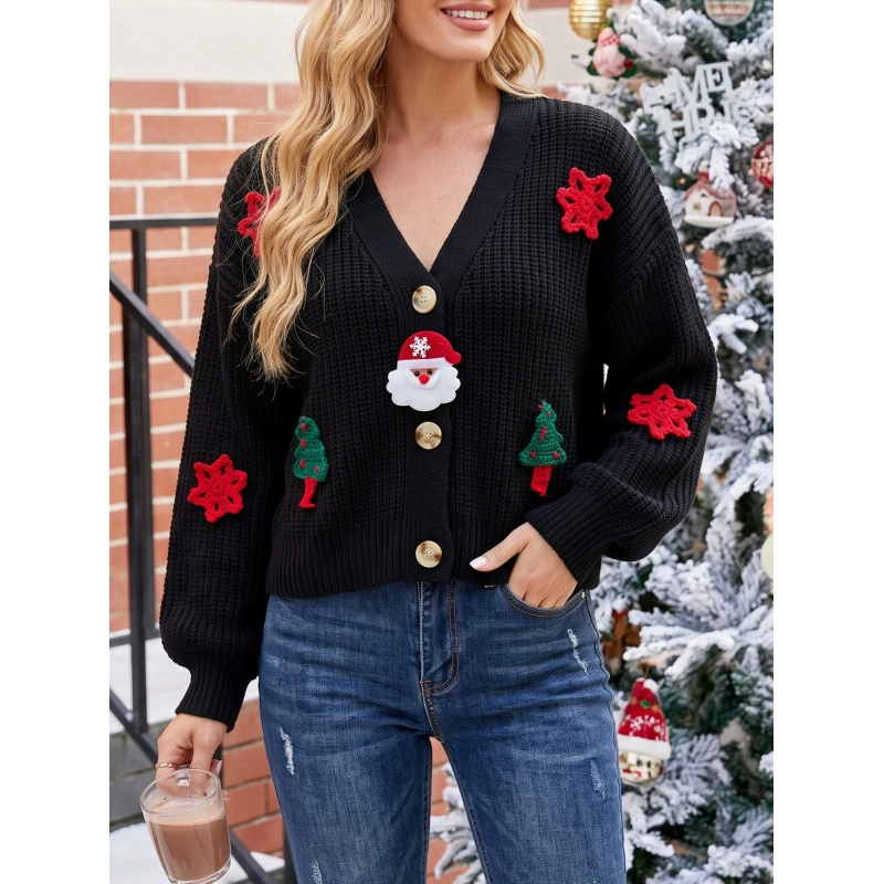 Women's V-Neck Button-Up Cardigan view 6