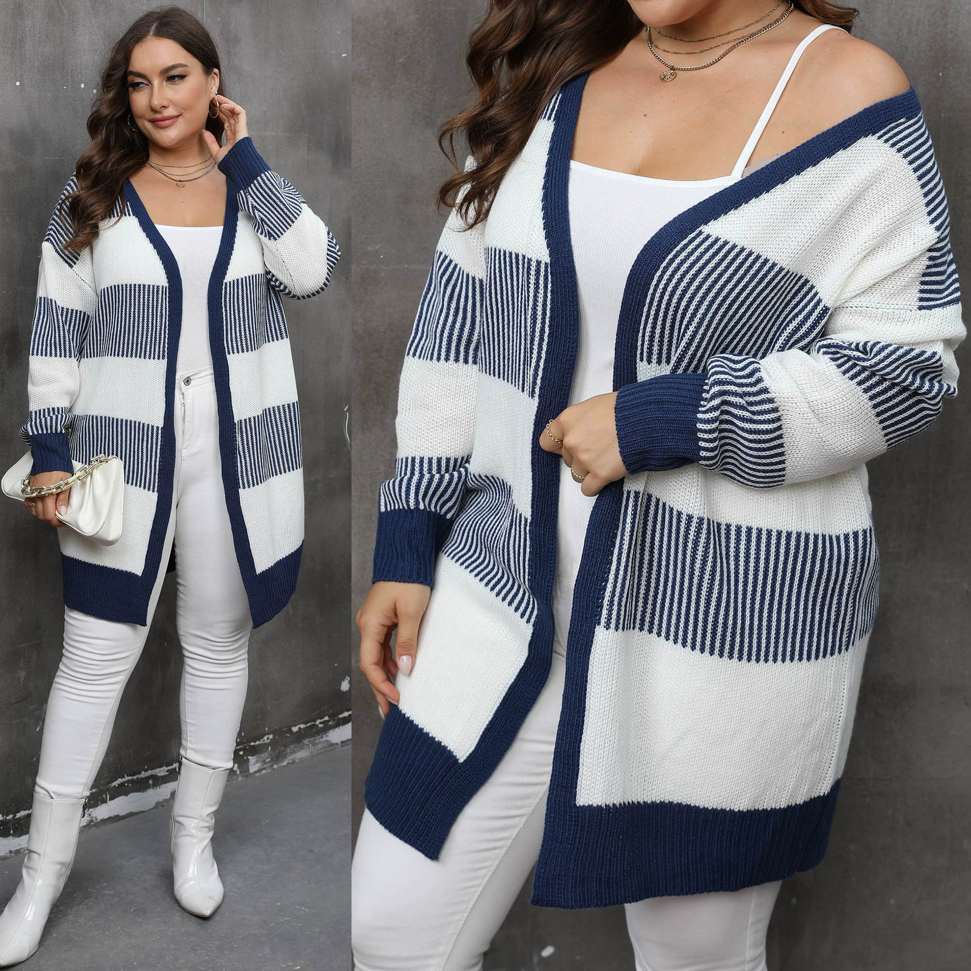 Women’s Open Front Long Knit Cardigan