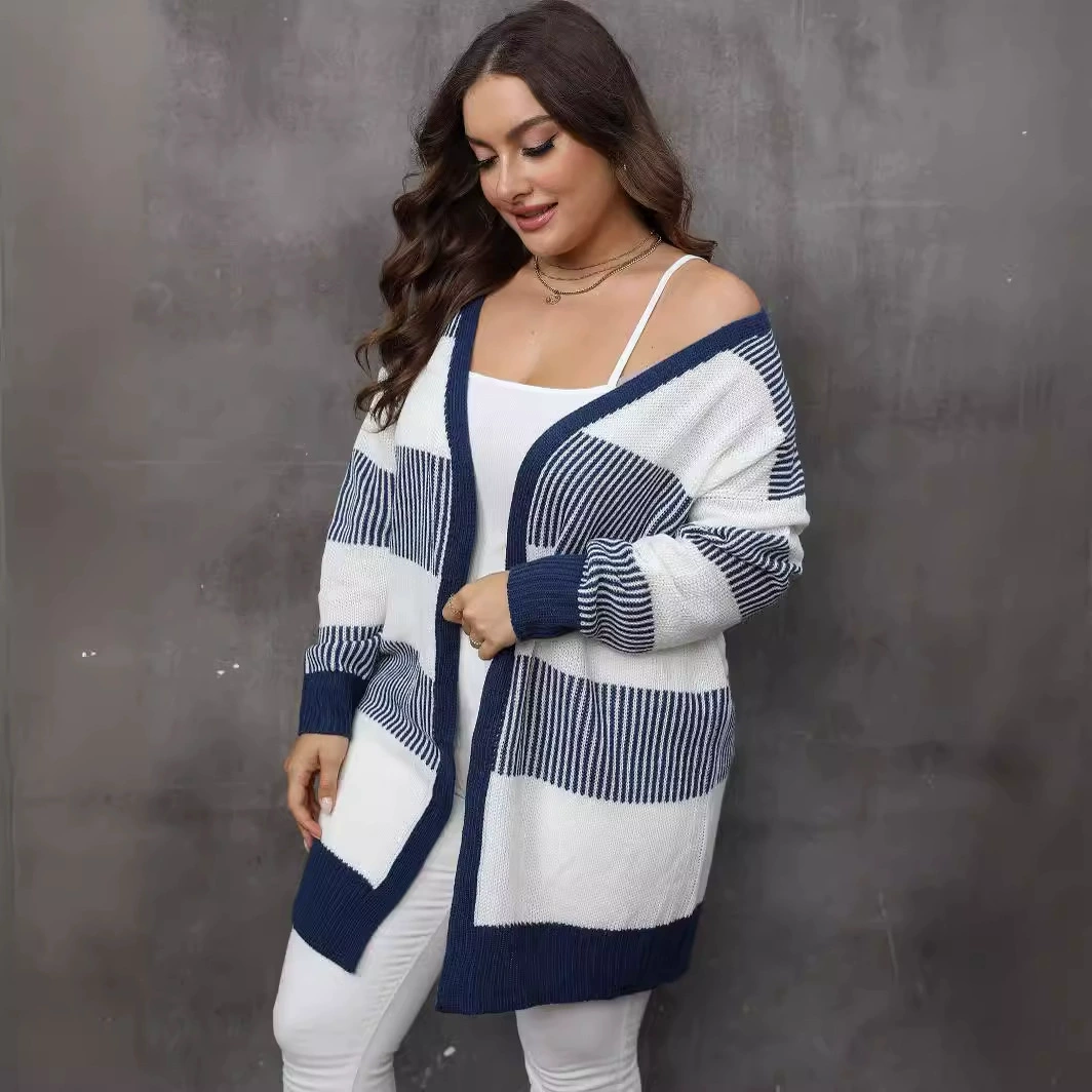 Women's Open Front Long Knit Cardigan view 3