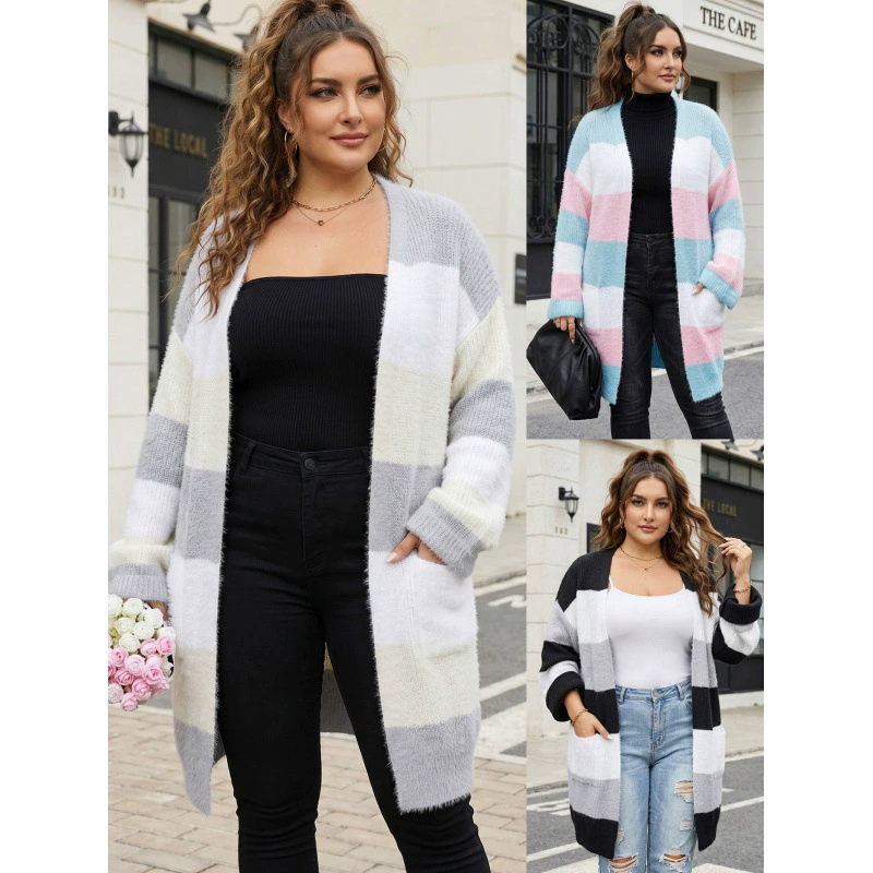 Women's Longline Open Front Cardigan with Pockets