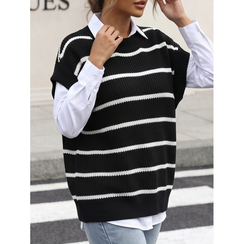 Relaxed Fit Crew Neck Knit Top view 7