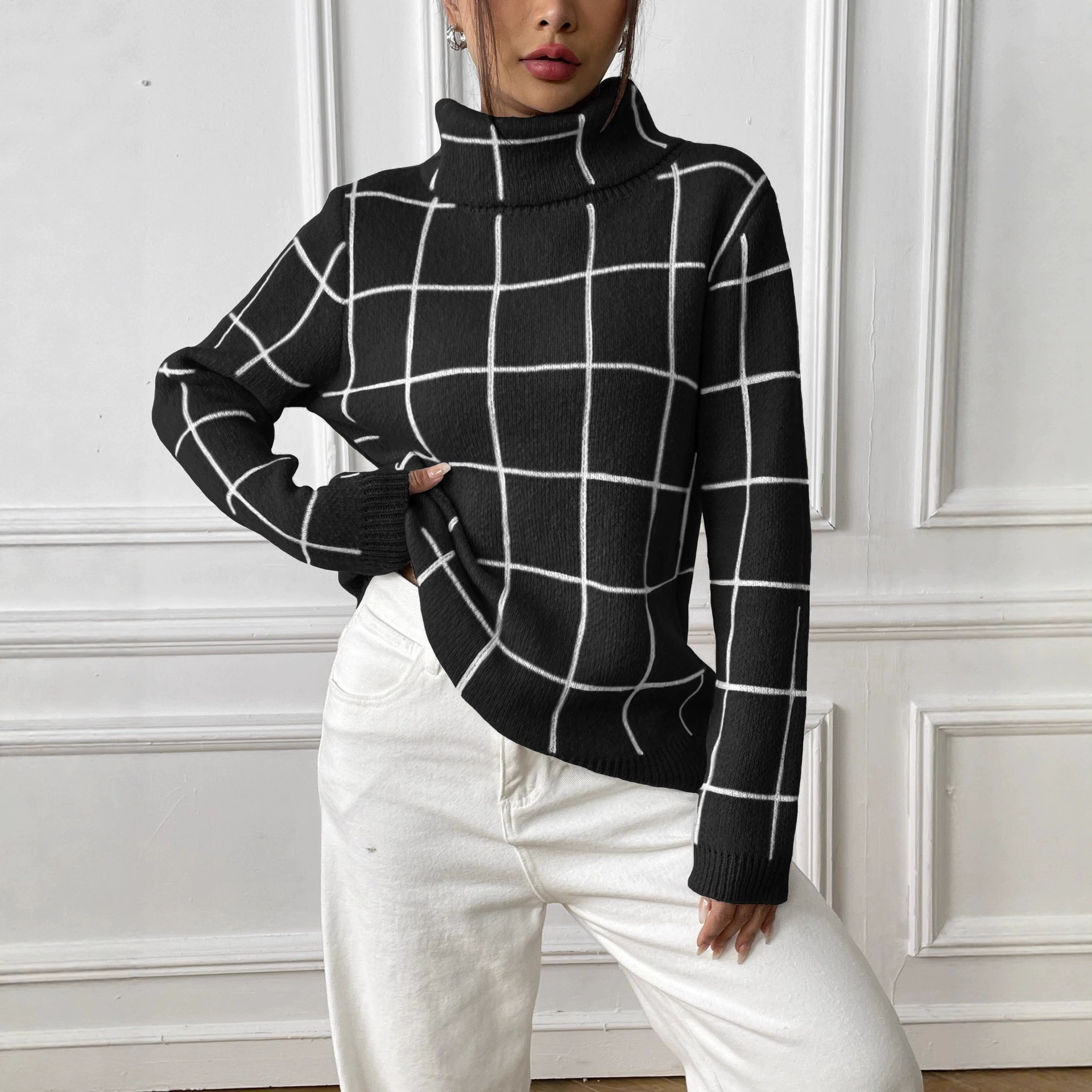 Women’s Turtleneck Long Sleeve Pullover Sweater