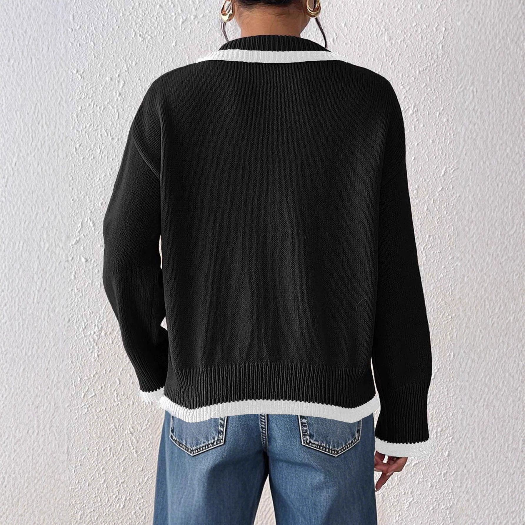 Women's Polo Collar Pullover Sweater view 4