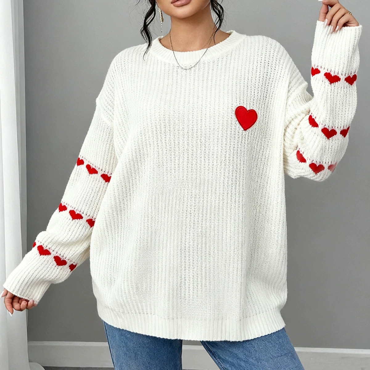 Relaxed Crewneck Pullover Sweater view 2