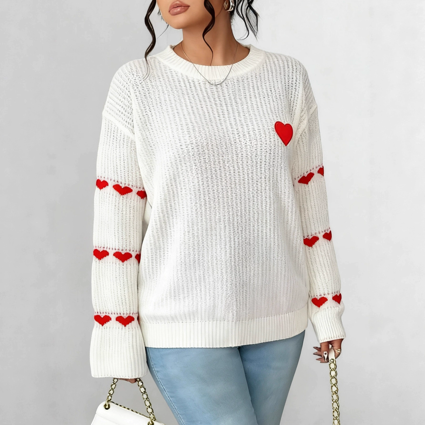 Relaxed Crewneck Pullover Sweater view 3