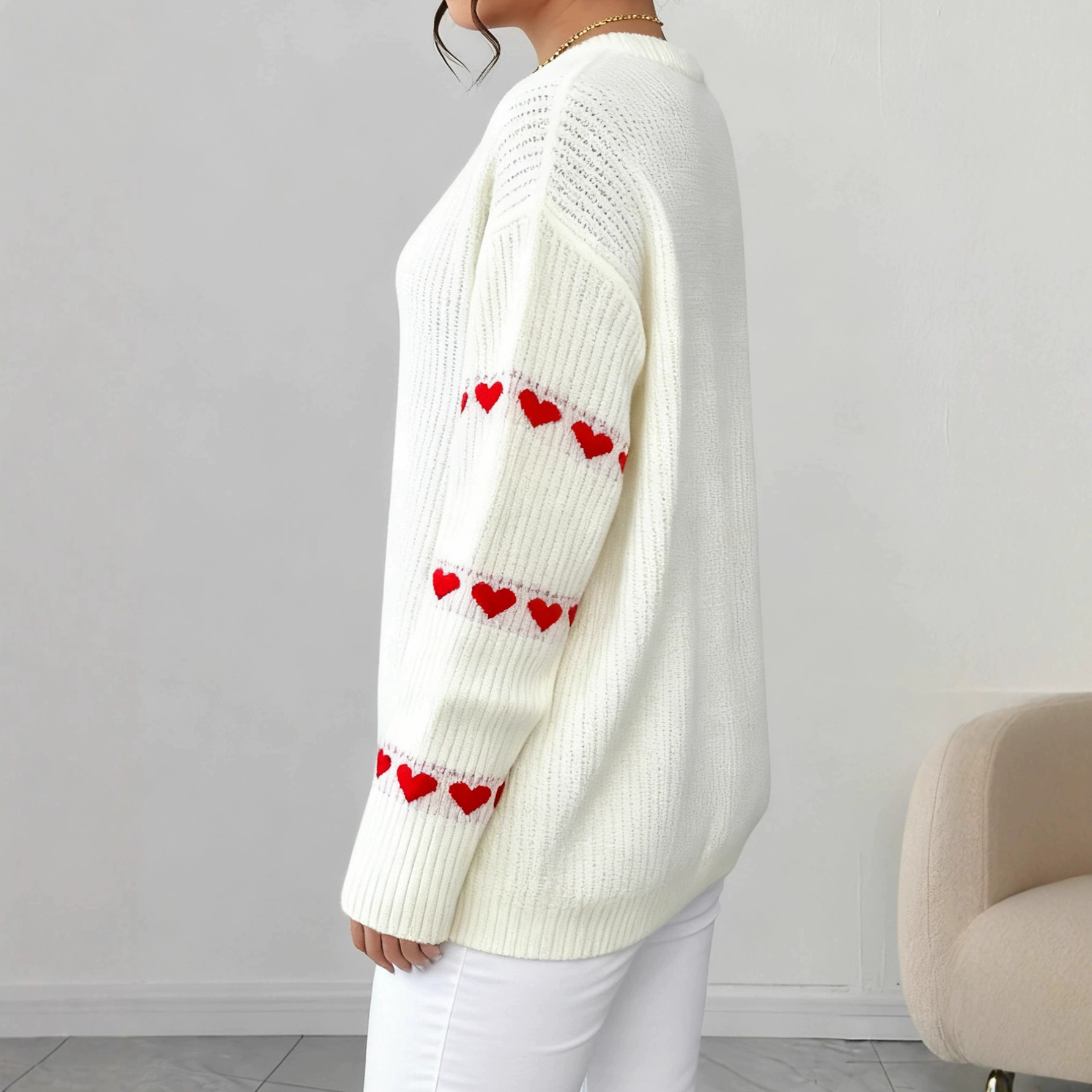 Relaxed Crewneck Pullover Sweater view 4
