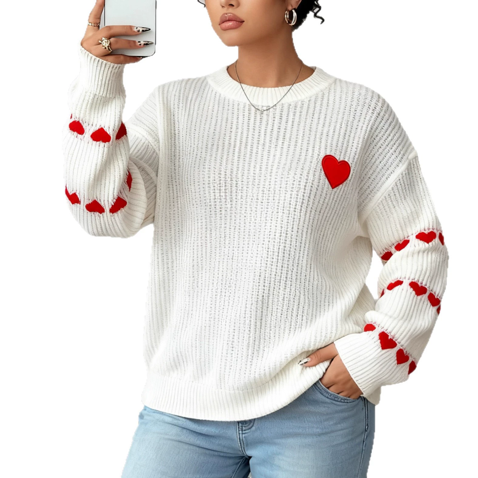 Relaxed Crewneck Pullover Sweater view 5