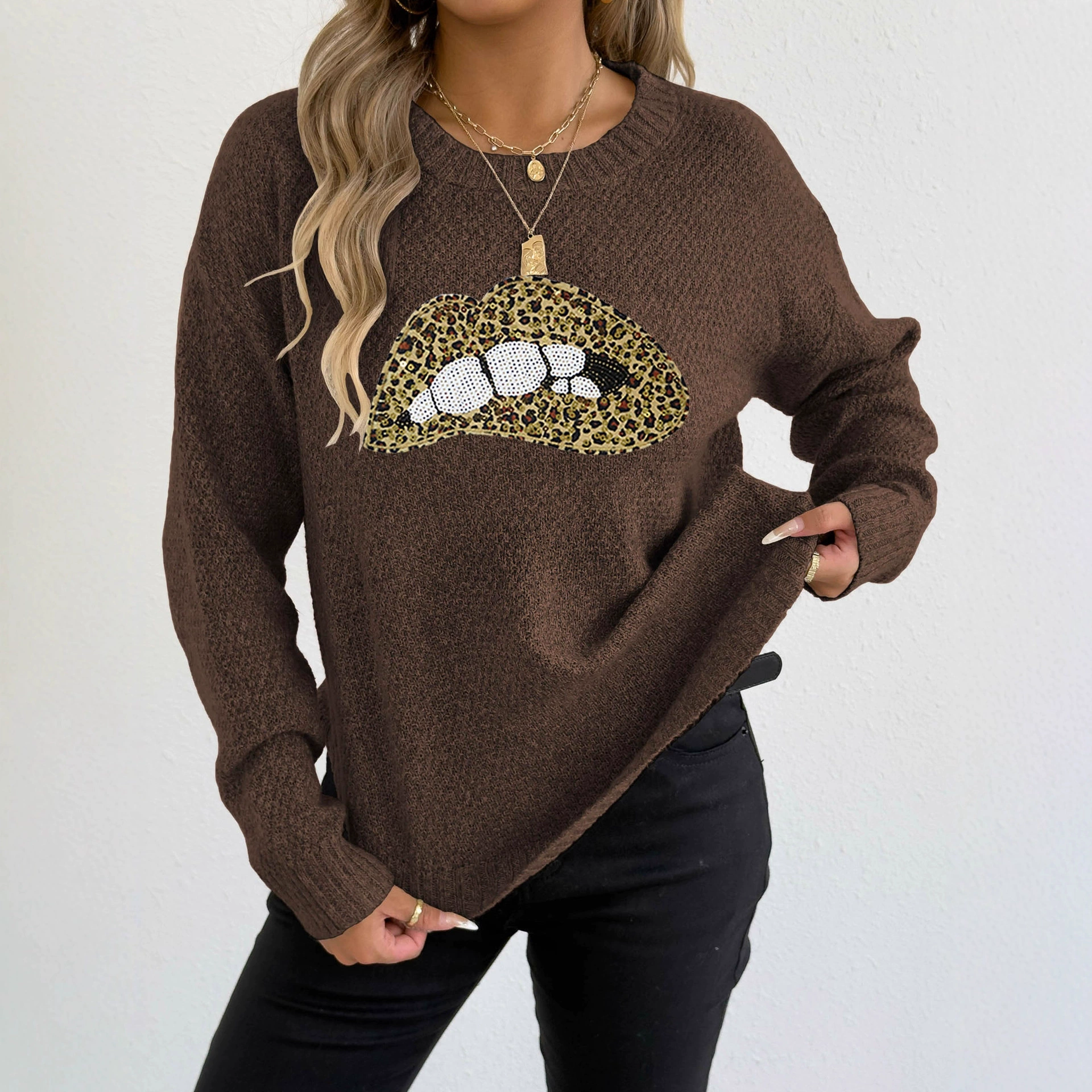 Loose Fit Crew Neck Sweater