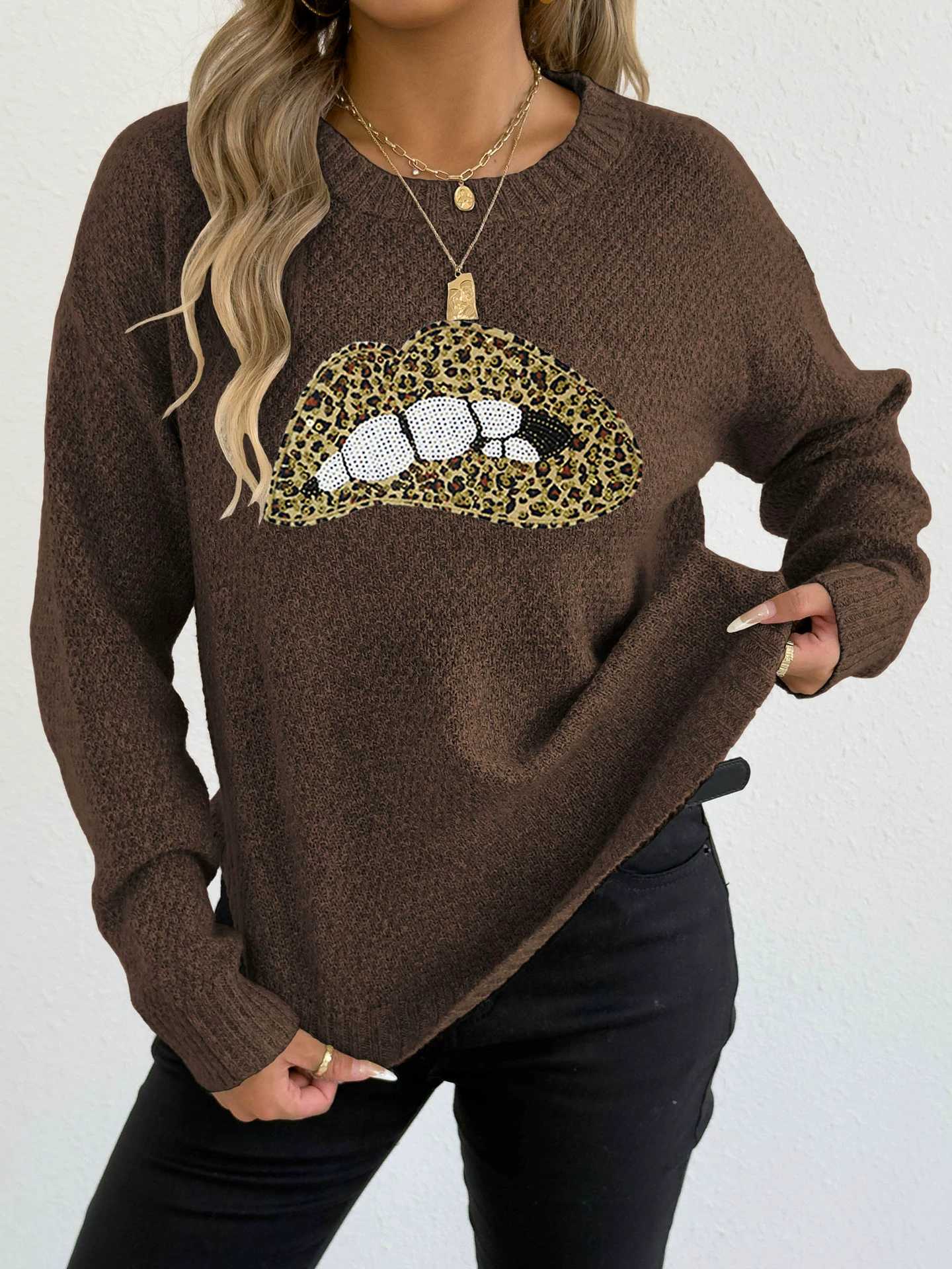 Loose Fit Crew Neck Sweater view 10