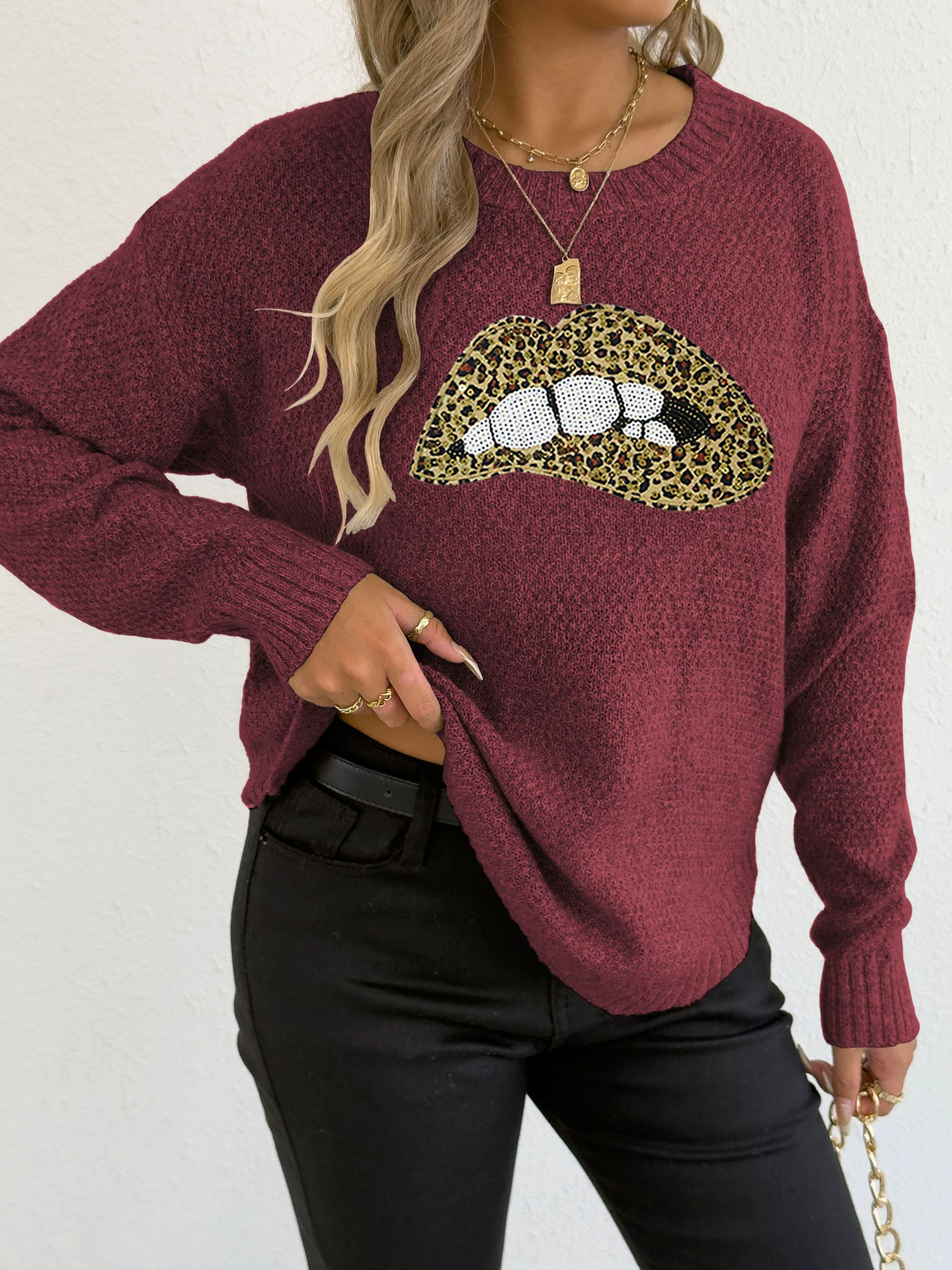 Loose Fit Crew Neck Sweater view 11