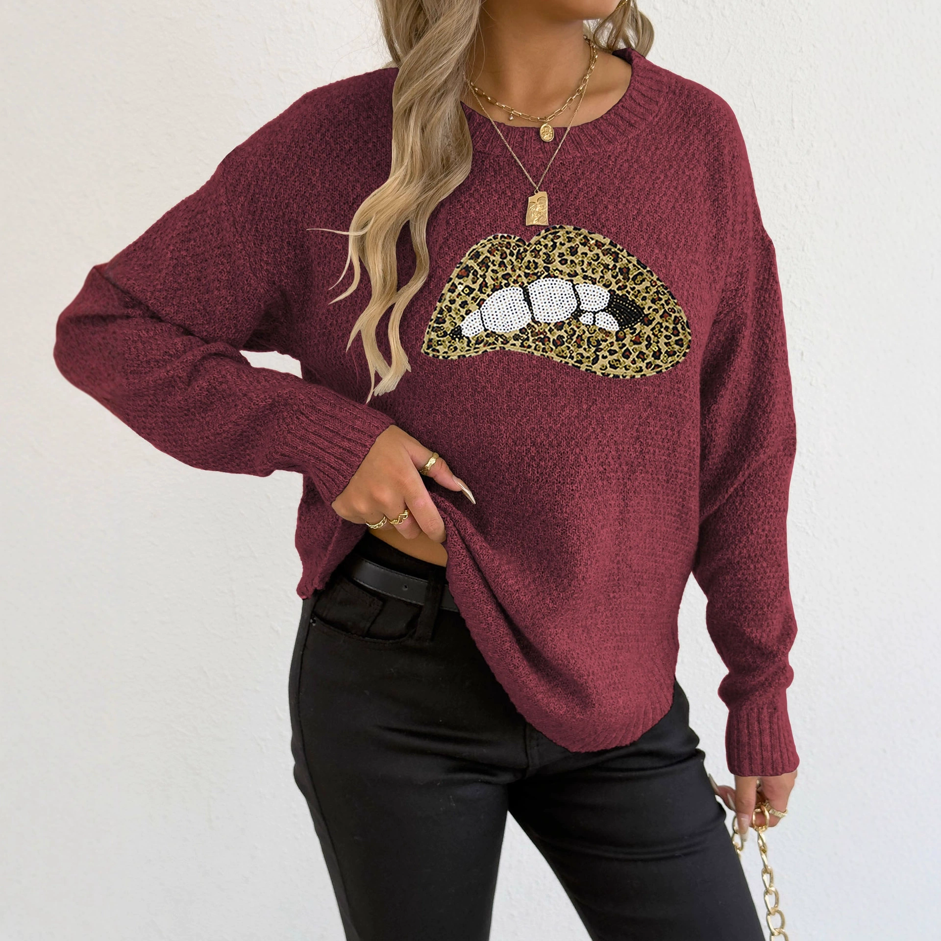 Loose Fit Crew Neck Sweater view 2