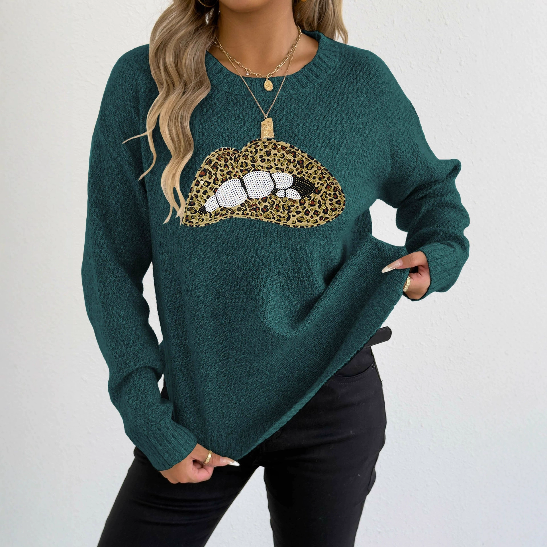 Loose Fit Crew Neck Sweater view 4