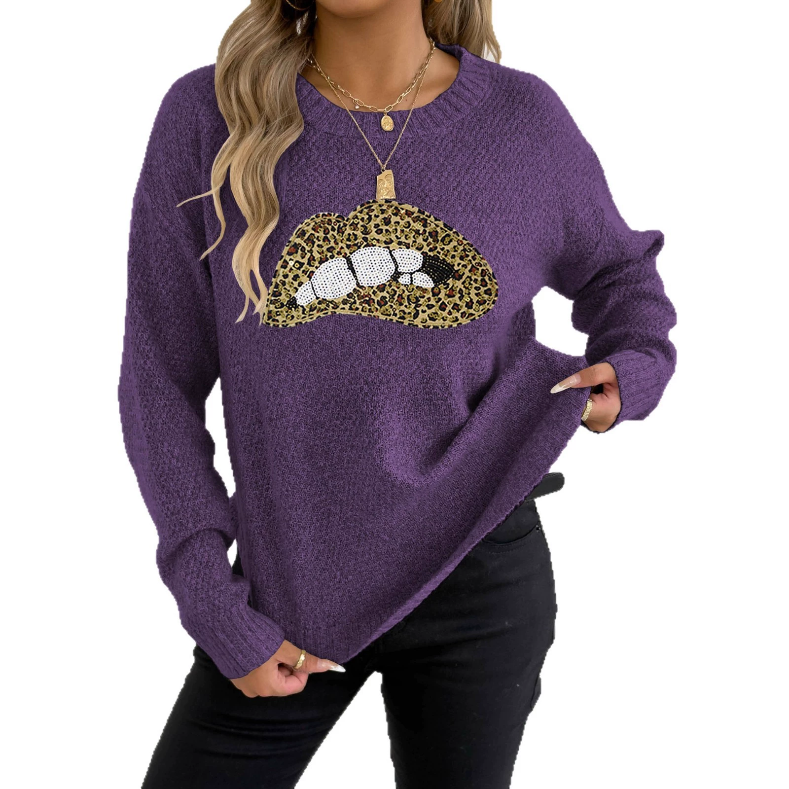 Loose Fit Crew Neck Sweater view 5