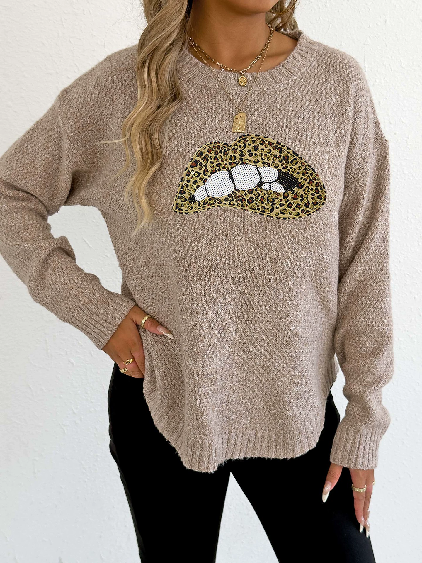 Loose Fit Crew Neck Sweater view 6
