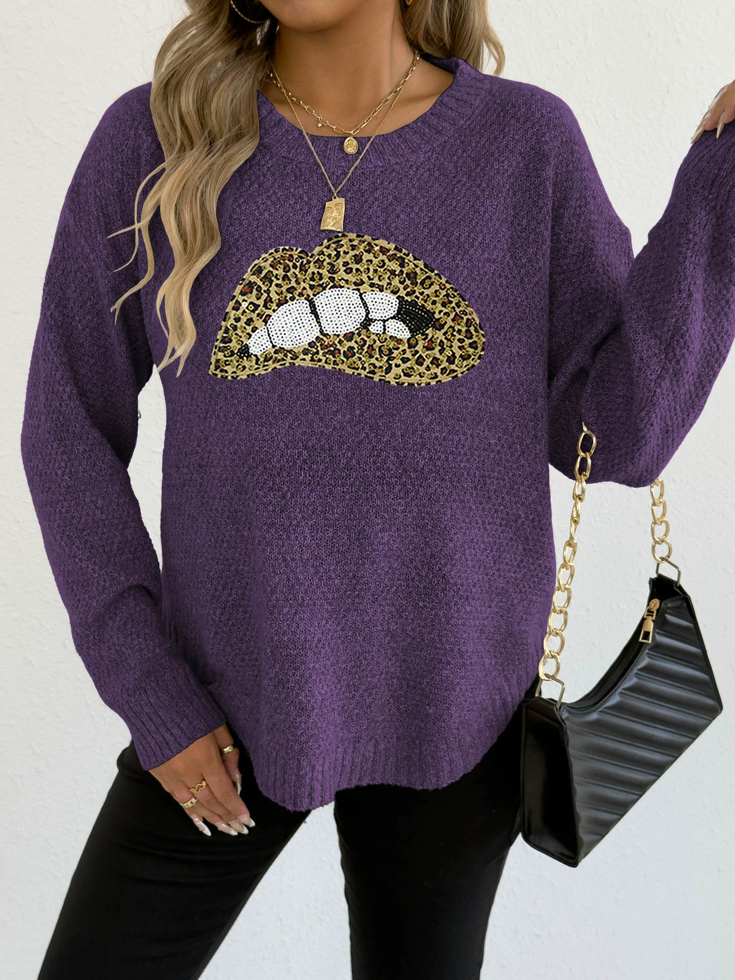 Loose Fit Crew Neck Sweater view 8