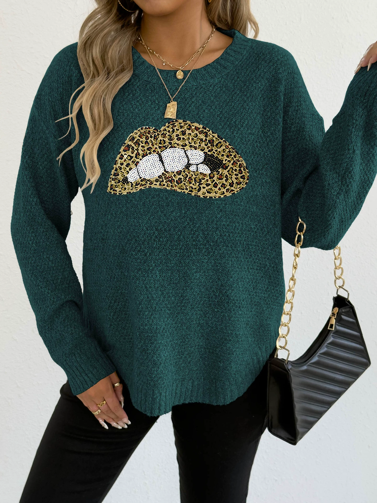 Loose Fit Crew Neck Sweater view 9