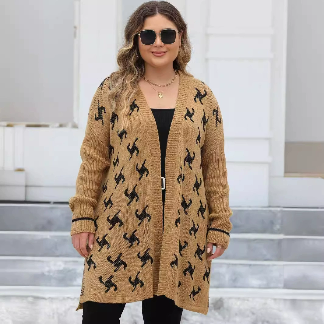 Longline Open Front Knit Cardigan view 2