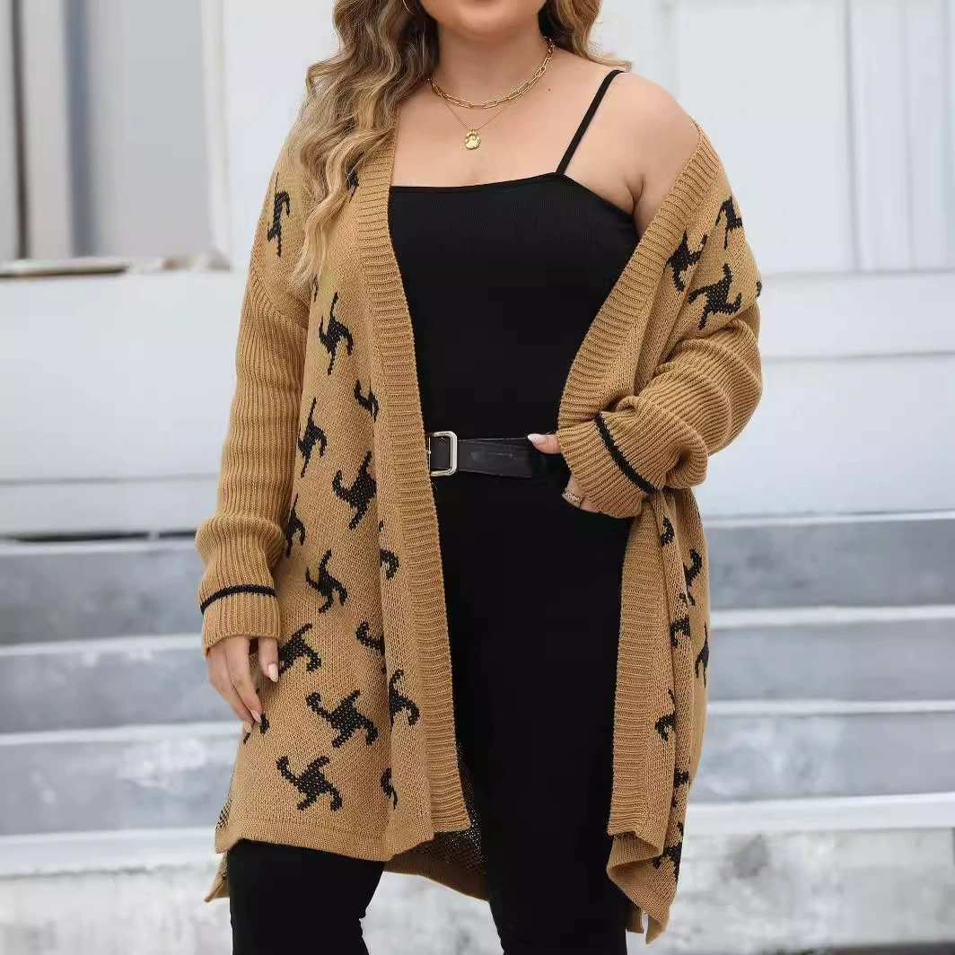 Longline Open Front Knit Cardigan view 3