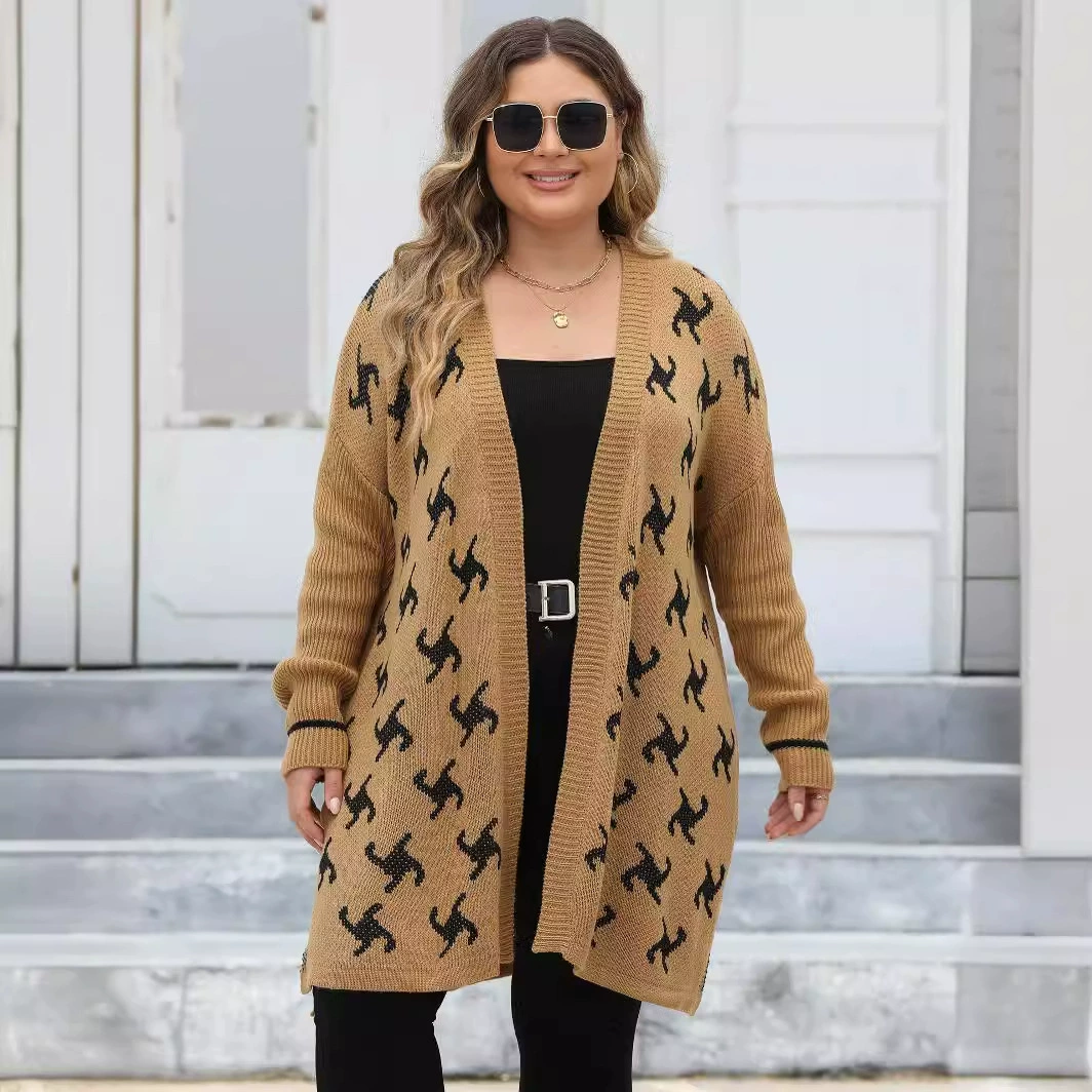 Longline Open Front Knit Cardigan view 4
