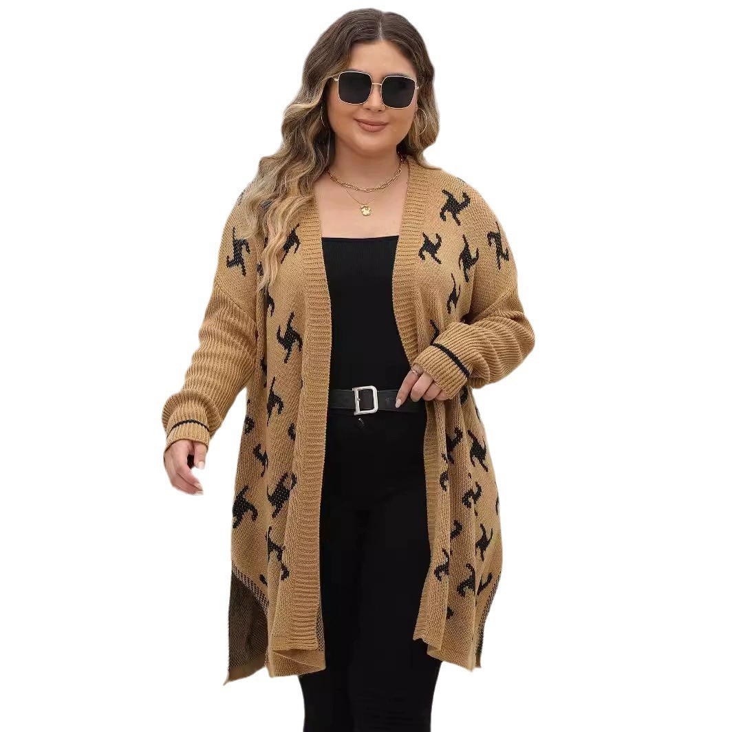 Longline Open Front Knit Cardigan view 5
