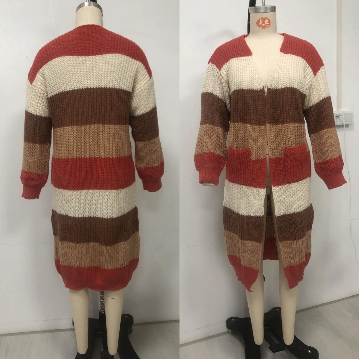Longline Knit Cardigan with Pockets view 4