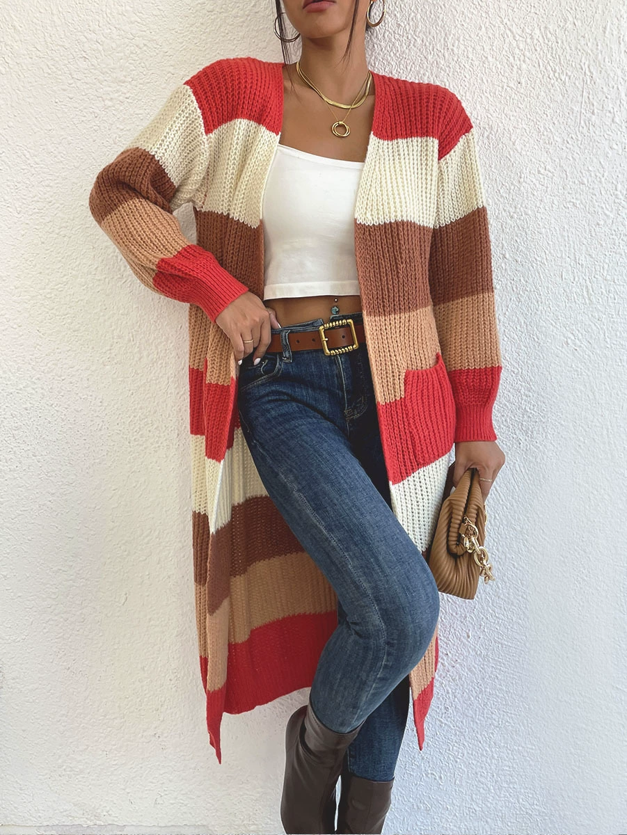 Longline Knit Cardigan with Pockets view 6