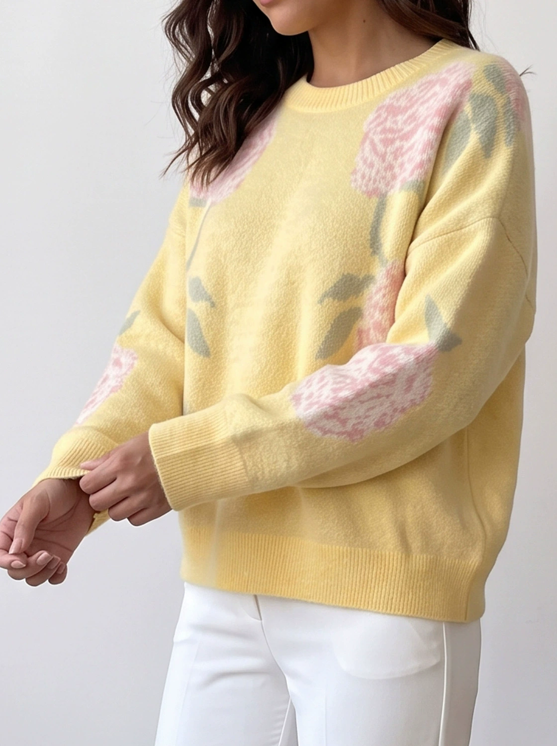 Women’s Round Neck Long Sleeve Knit Sweater