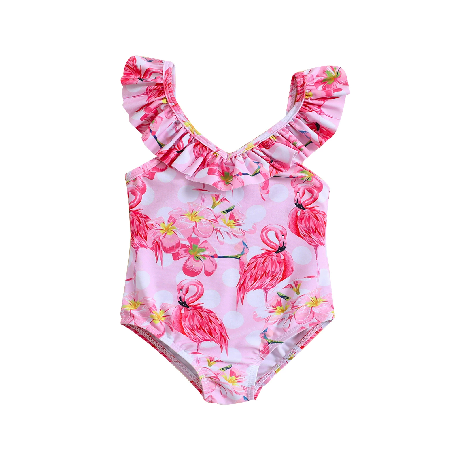 Ruffled V-Neck One-Piece Swimsuit view 4