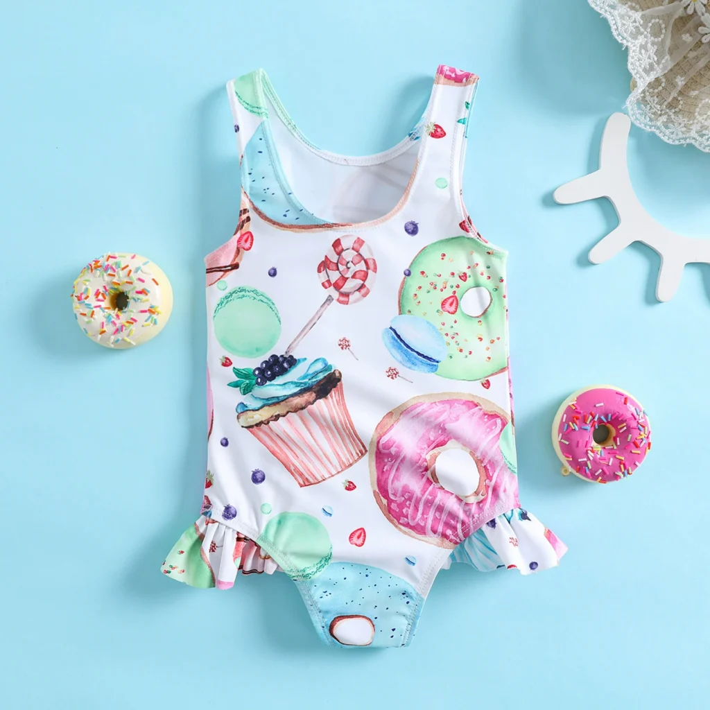 Girls One-Piece Ruffle Swimsuit view 2