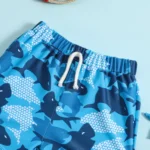 Boys' Boxer Swim Shorts with Drawstring Waist view 3