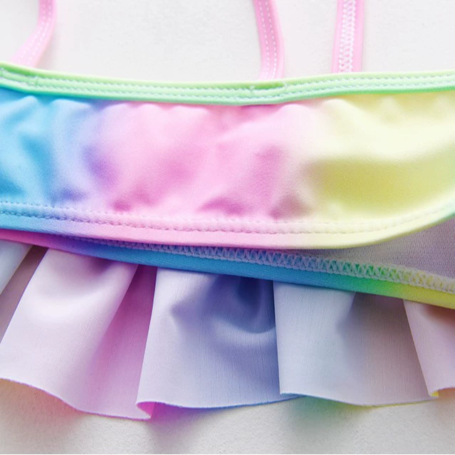 Girls' Two-Piece Ruffle Bikini Set with Side-Tie Bottoms view 4
